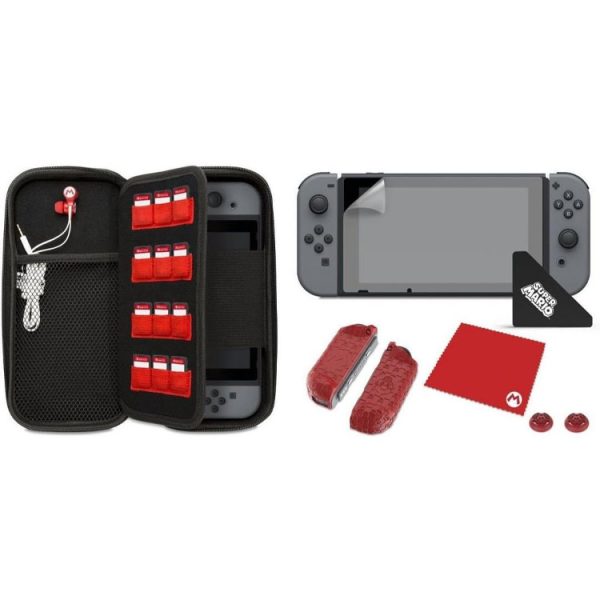 PDP Starter Set for Nintendo Switch - Mario M Edition