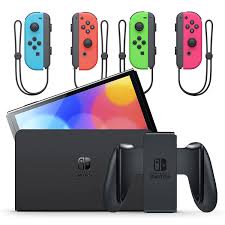 Nintendo Switch OLED with Neon Blue and Neon Red Joy-Con + Joy-Con Neon Pink and Neon Green Nintendo Switch OLED with Neon Blue and Neon Red Joy-Con + Joy-Con Neon Pink and Neon Green - تصویر 1