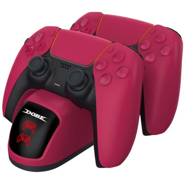 Dobe Charging Dock for PS5 - Red - تصویر 2