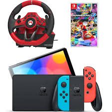 Nintendo Switch OLED with Neon Blue and Neon Red Joy-Con – Pro Racing Bundle111 Nintendo Switch OLED with Neon Blue and Neon Red Joy-Con - Pro Racing Bundle - تصویر 1