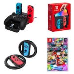 Nintendo Switch OLED with Neon Blue and Neon Red Joy-Con - Pro Racing Bundle - تصویر 2