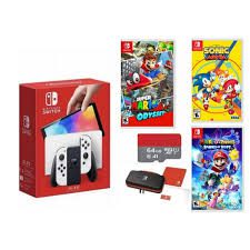 Nintendo Switch OLED Model with White Joy-Con - Full Game - 512GB SD Nintendo Switch OLED Model with White Joy-Con - Full Game - 512GB SD - تصویر 1