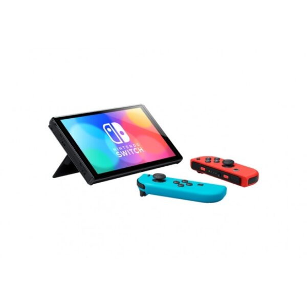 Nintendo Switch OLED with Neon Blue and Neon Red Joy-Con + Ring Fit Adventures - تصویر 5