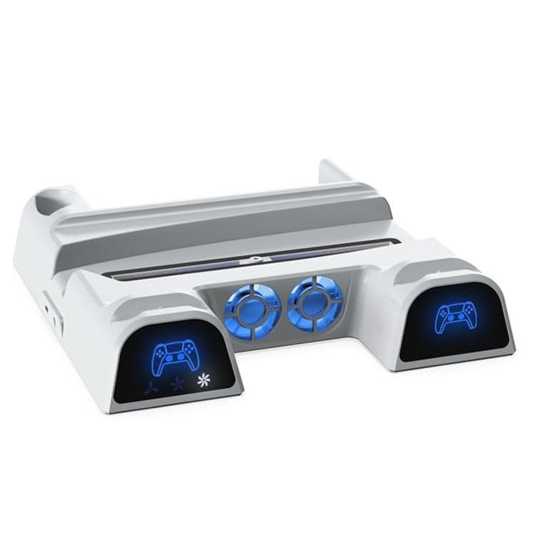 Dobe MultiFunctional Charging Cooling Dock for PS5 - White1 Dobe MultiFunctional Charging Cooling Dock for PS5 - White