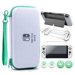 VGBUS 7-in-1 Accessory Case for Nintendo Switch OLED - White Green - تصویر 2
