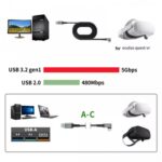VR Link USB 3.2 Gen 1 to USB-C Cable - 5M