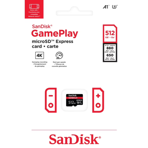 SD SanDisk GamePlay MicroSD Express Card