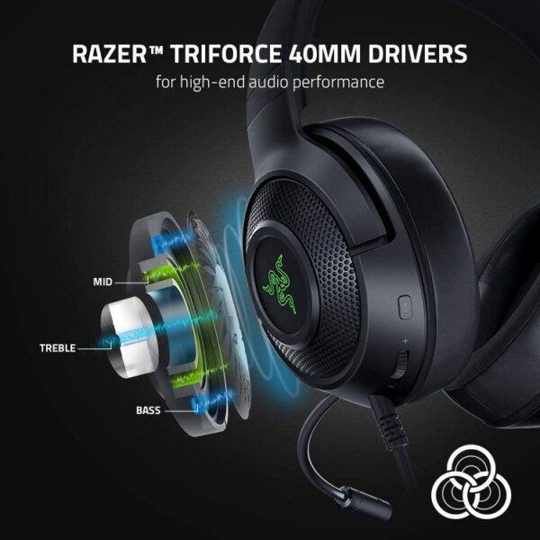 Razer Kraken v3 X 7.1 Gaming Headset - Black - تصویر 6