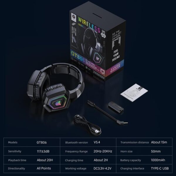 Onikuma GT806 Wireless Gaming Headset - تصویر 2