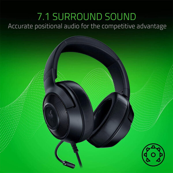 Razer Kraken X Lite 7.1 Gaming Headset - Black - تصویر 3
