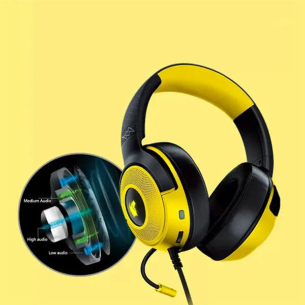 Razer Kraken v3 X 7.1 Gaming Headset - Pikachu Limited Edition غیر اصل - تصویر 4
