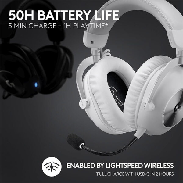 Logitech G Pro X 2 LIGHTSPEED Wireless Gaming Headset - White - تصویر 2